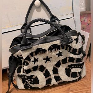 Cleobella leather needle point duffle bag